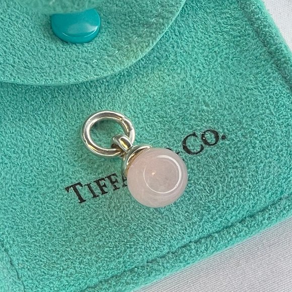 Tiffany & Co. Silver Fascination Pink Quartz Ball Charm - Picture 7 of 10